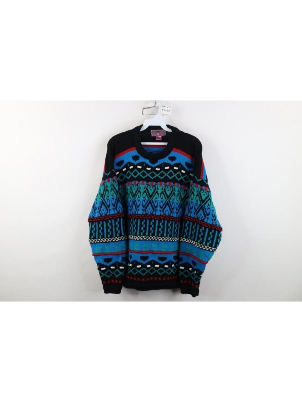 Vintage 90s Coogi Style Ed Bassmaster Crewneck Sweater Mens Size S Fair Isle